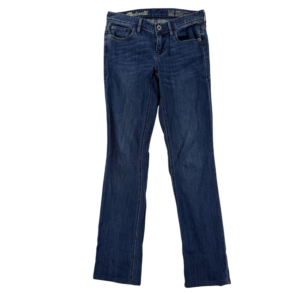 Madewell Rail Straight Jeans Womens 26 Blue Medium Wash Mid Rise 26x30 Denim